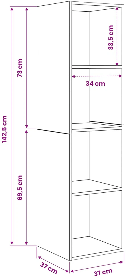 TV staliukas TV spintelių komplektas 37 x 37 x 142,5 cm Juodas ąžuolas