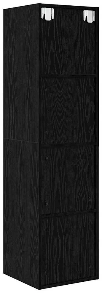 TV staliukas TV spintelių komplektas 37 x 37 x 142,5 cm Juodas ąžuolas