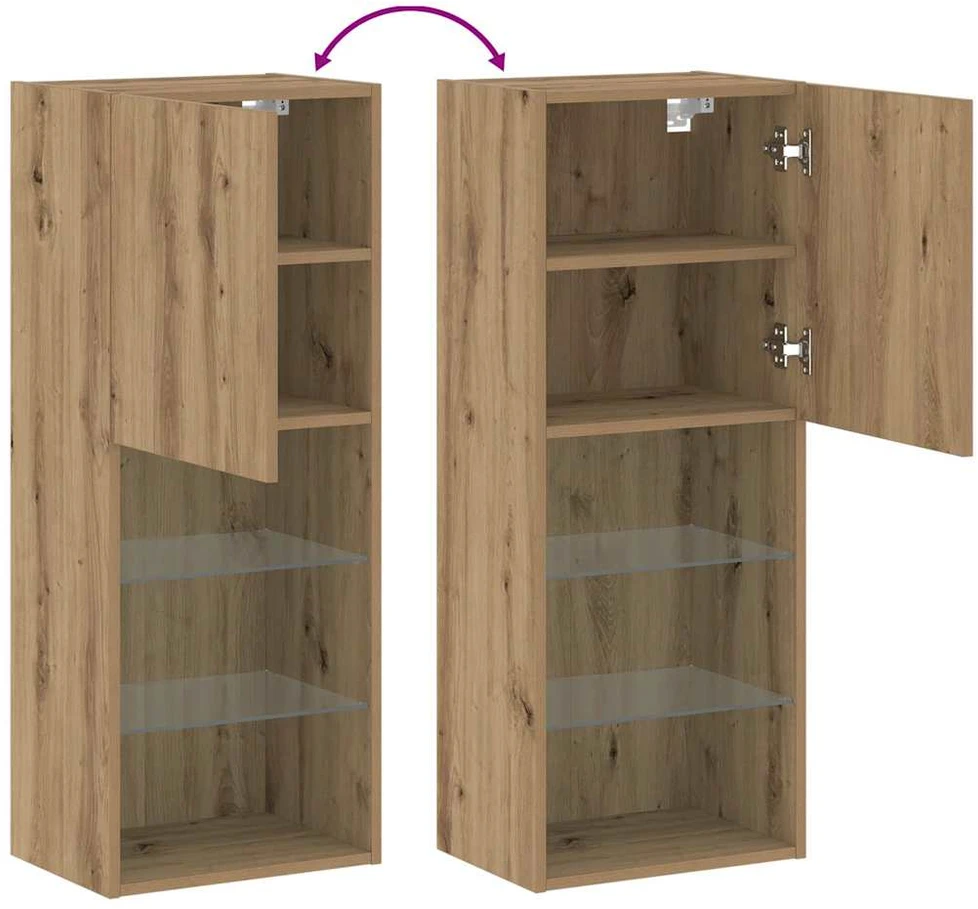 TV staliukas TV spintelių komplektas 40,5 x 30 x 102 cm Amatininkų ąžuolas