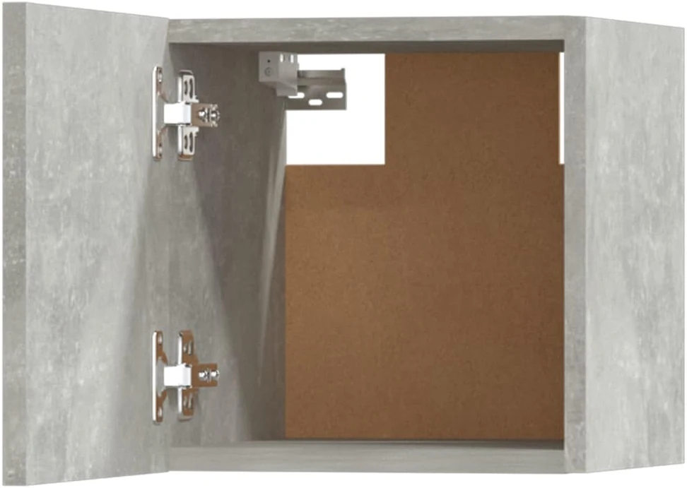 TV staliukas TV spintelių komplektas, 5 dalių, betono pilkas, mediena