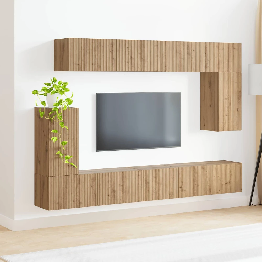 TV staliukas TV spintelių komplektas 5 vnt. Amatininkų ąžuolas