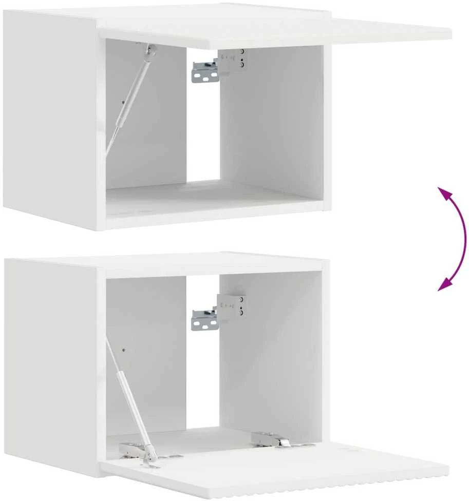 TV staliukas TV spintelių komplektas 5 pcs Balta Apdirbta mediena