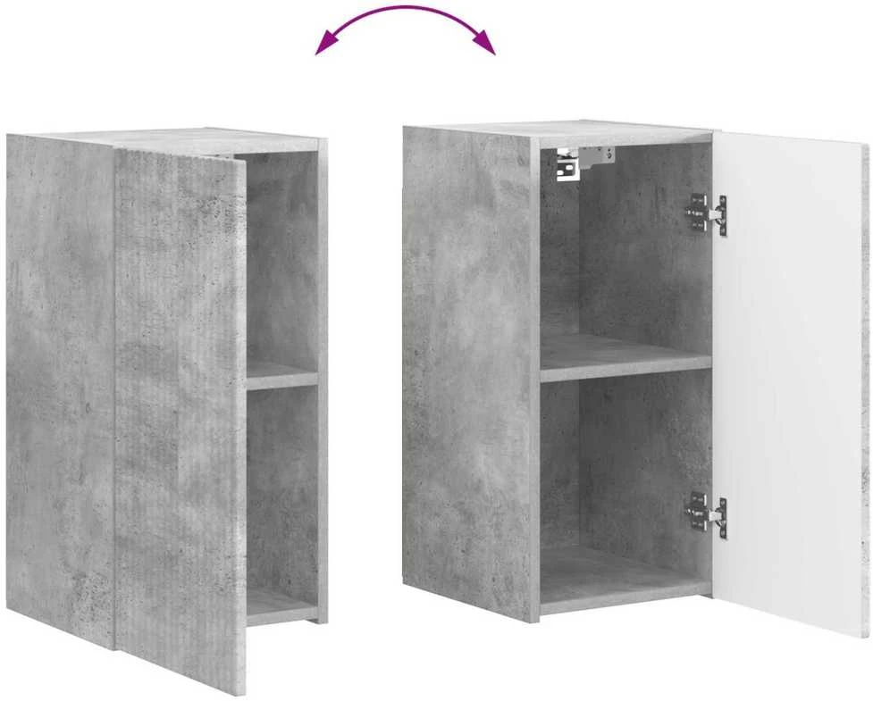 TV staliukas TV spintelių komplektas 5 vnt. Betono pilka Apdirbta mediena