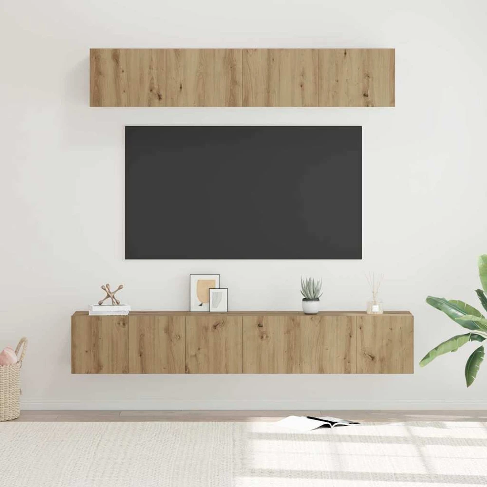 TV staliukas TV spintelių komplektas 5 vnt. Amatininkų ąžuolas