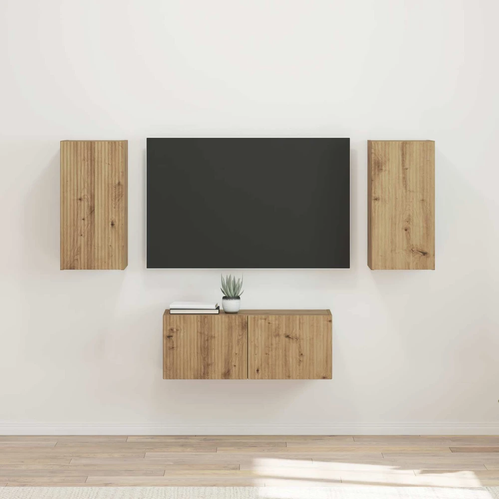 TV staliukas TV spintelių komplektas 6 vnt. Amatininkų ąžuolas