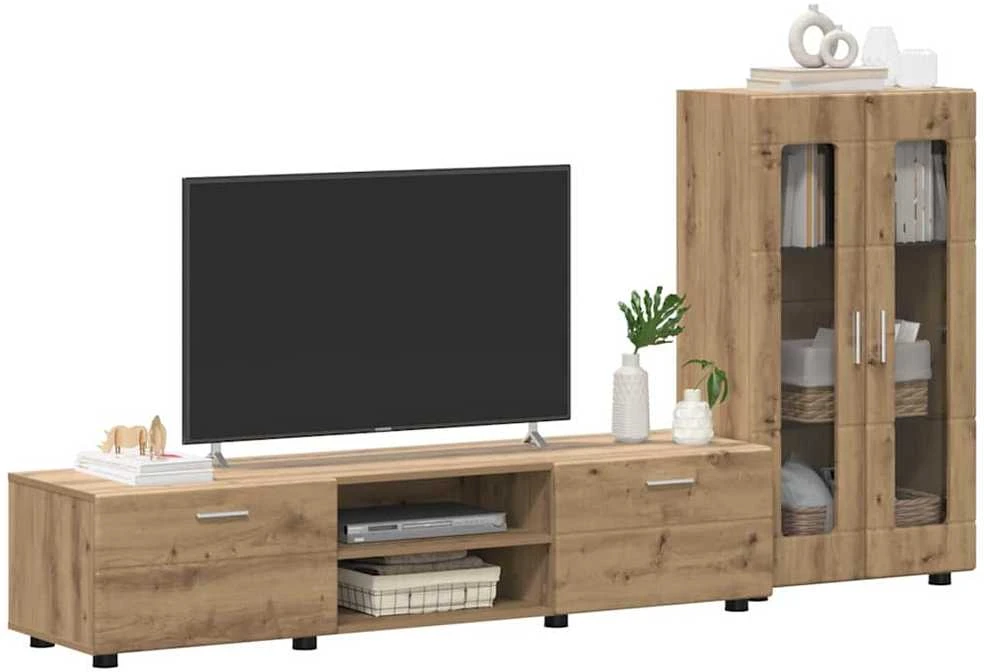 TV spintelių komplektas FLORIN 3 vnt. Amatininkų ąžuolas