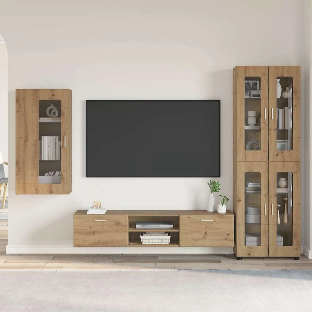 TV spintelių komplektas FLORIN 3 vnt. Amatininkų ąžuolas