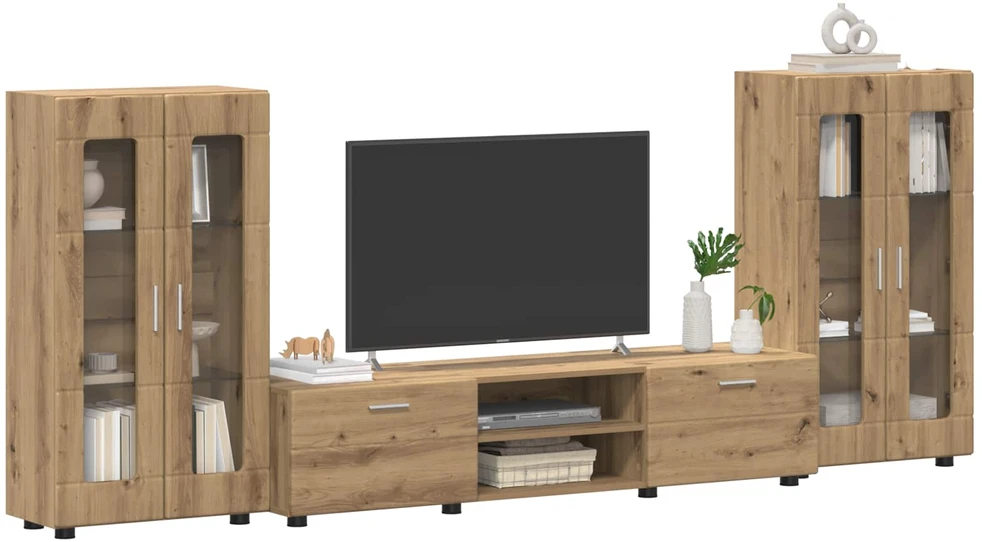 TV spintelių komplektas FLORIN 3 vnt. Amatininkų ąžuolas