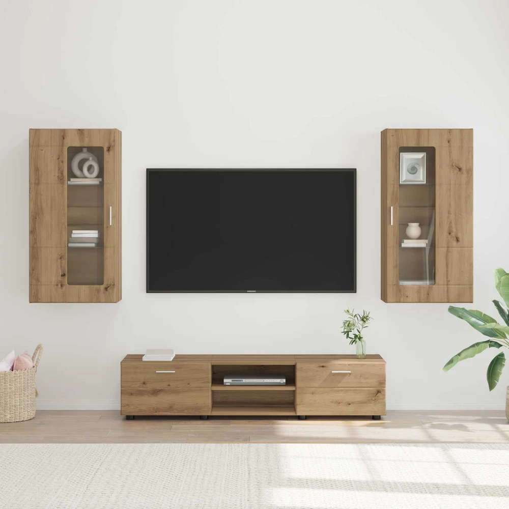 TV spintelių komplektas FLORIN 3 vnt. Amatininkų ąžuolas
