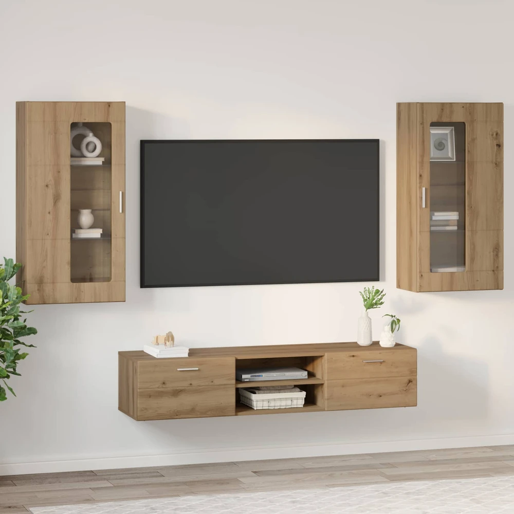 TV spintelių komplektas FLORIN 3 vnt. Amatininkų ąžuolas