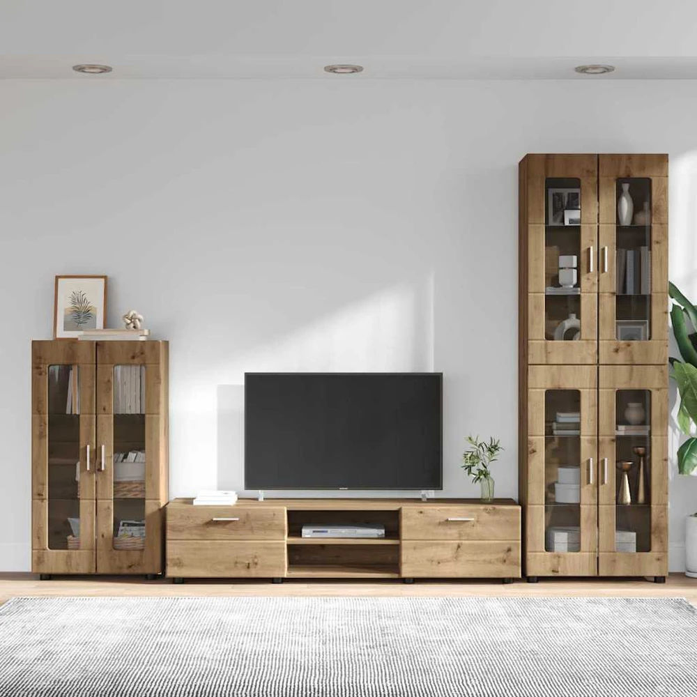 TV spintelių komplektas FLORIN 3 vnt. Amatininkų ąžuolas