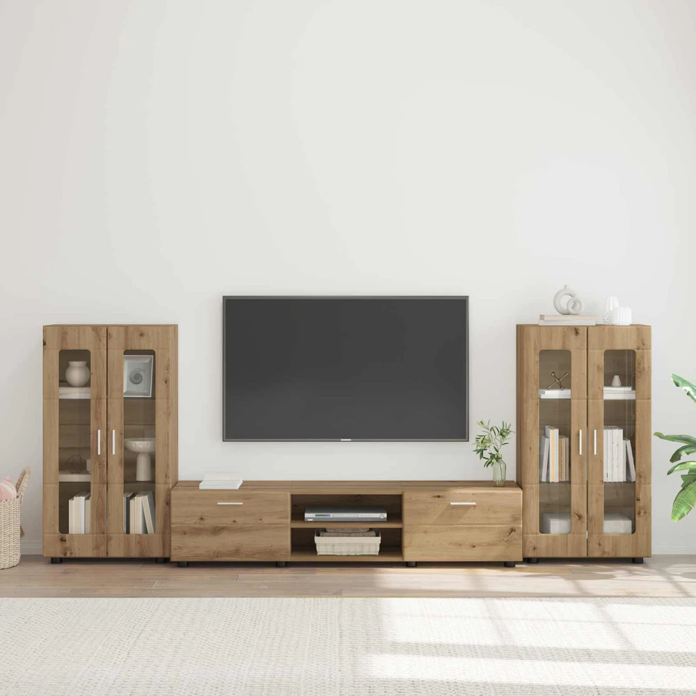 TV spintelių komplektas FLORIN 3 vnt. Amatininkų ąžuolas
