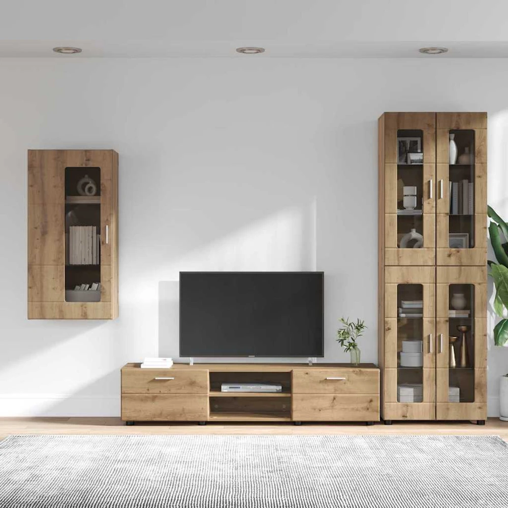 TV spintelių komplektas FLORIN 3 vnt. Amatininkų ąžuolas