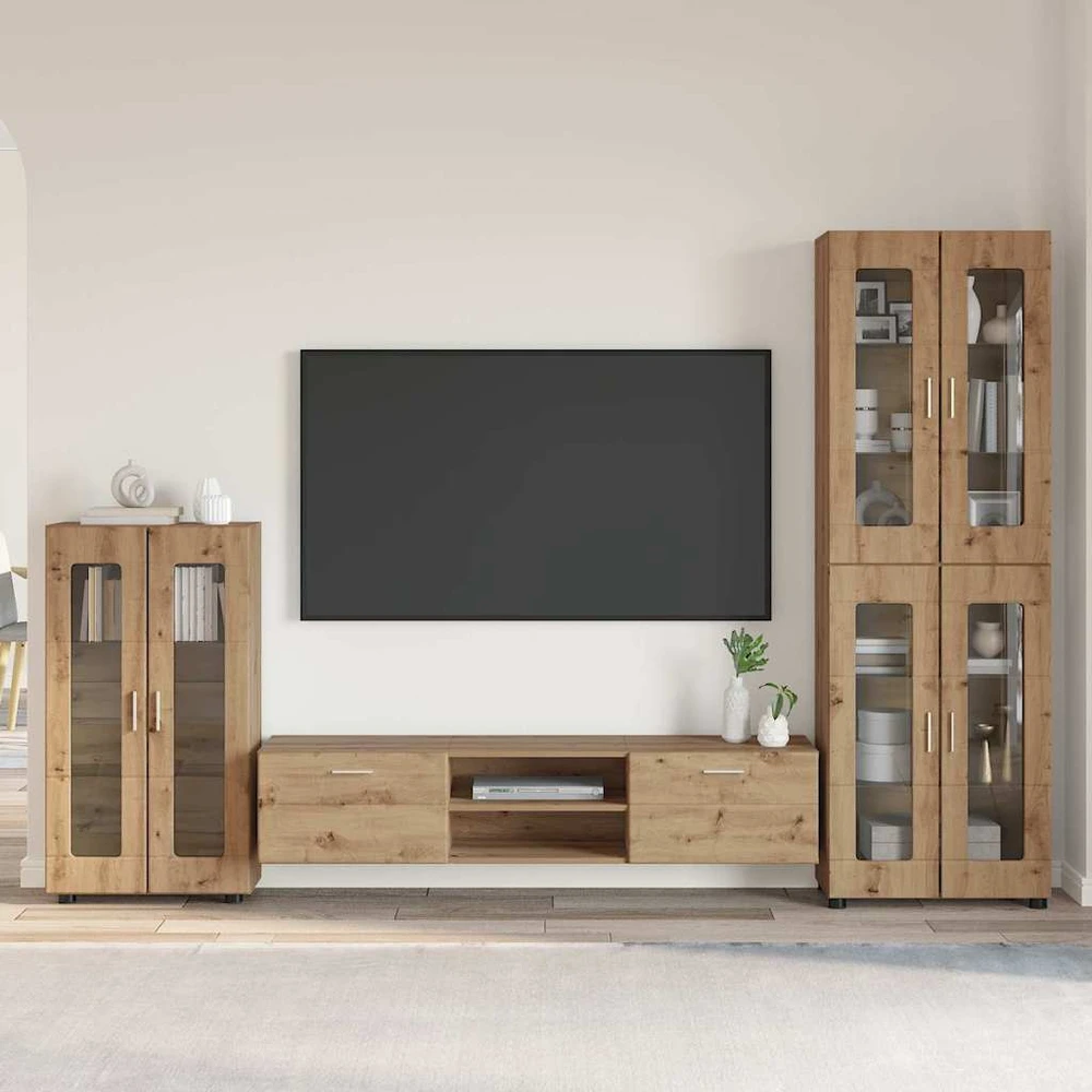 TV spintelių komplektas FLORIN 3 vnt. Amatininkų ąžuolas