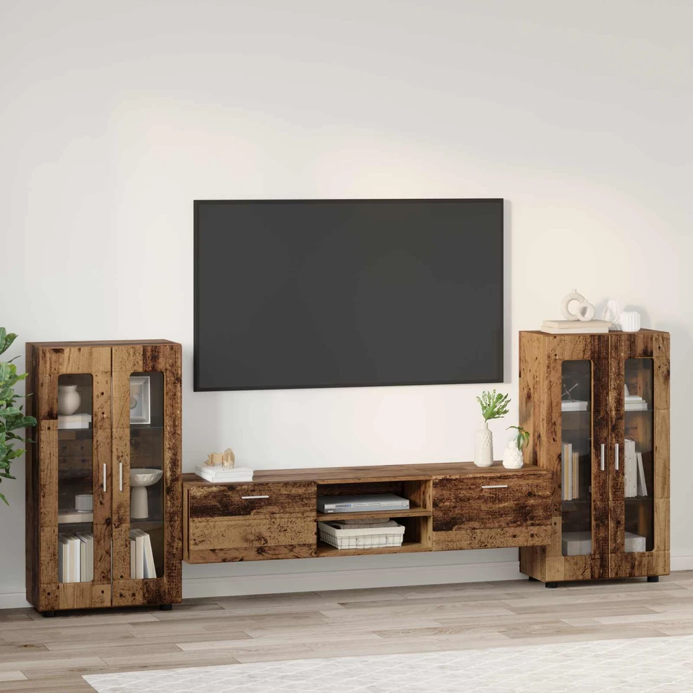 TV spintelių komplektas FLORIN 3 vnt. Senas medis