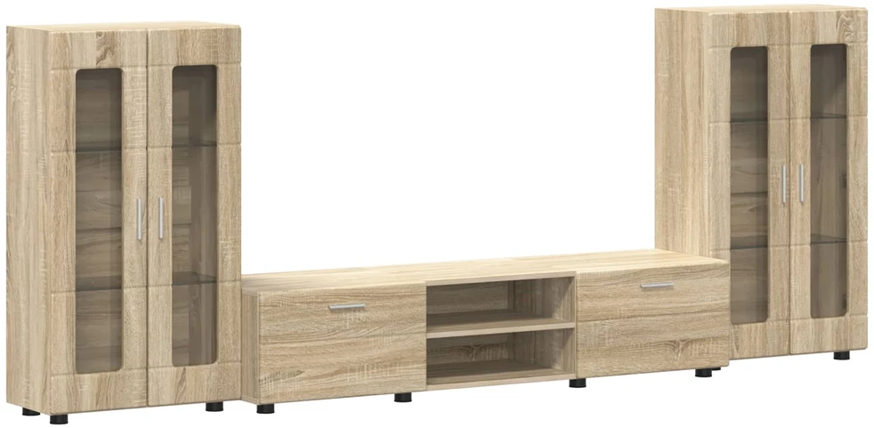 TV spintelių komplektas FLORIN 3 vnt. Sonoma ąžuolas