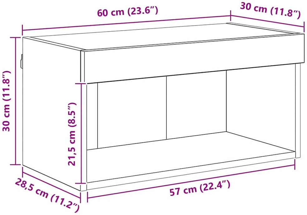 TV staliukas TV spintelių komplektas 60 x 30 x 30 cm Senovinis medis
