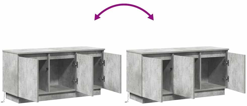 TV staliukas Televizoriaus spintelė 100 x 38 x 49 cm Betono pilka