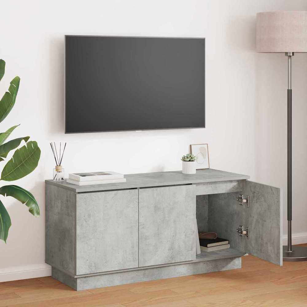 TV staliukas Televizoriaus spintelė 100 x 38 x 49 cm Betono pilka