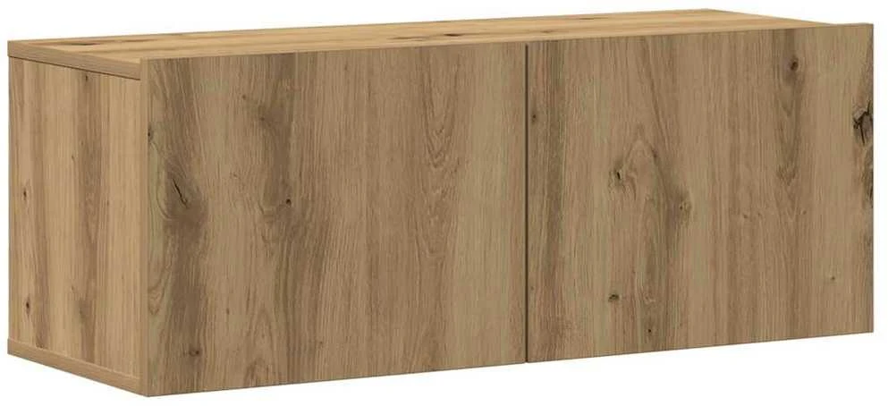 TV staliukas 3 dalių sieninis televizoriaus spintelės komplektas Artisan Oak