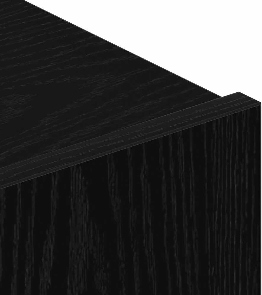 TV staliukas TV spintelių komplektas 3 vnt. Juodas ąžuolas Apdirbta mediena