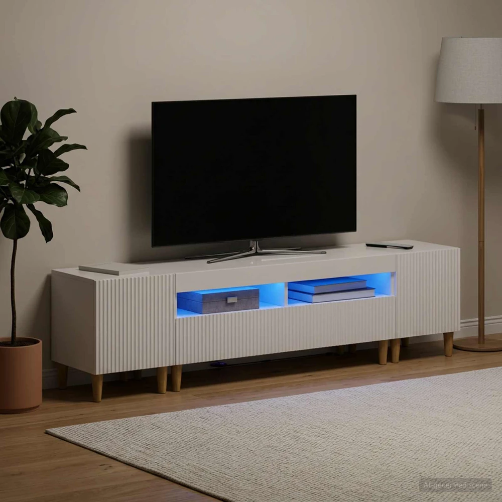 TV staliukas 3 dalių LED televizoriaus spintelė ARNHEM 3 vnt.