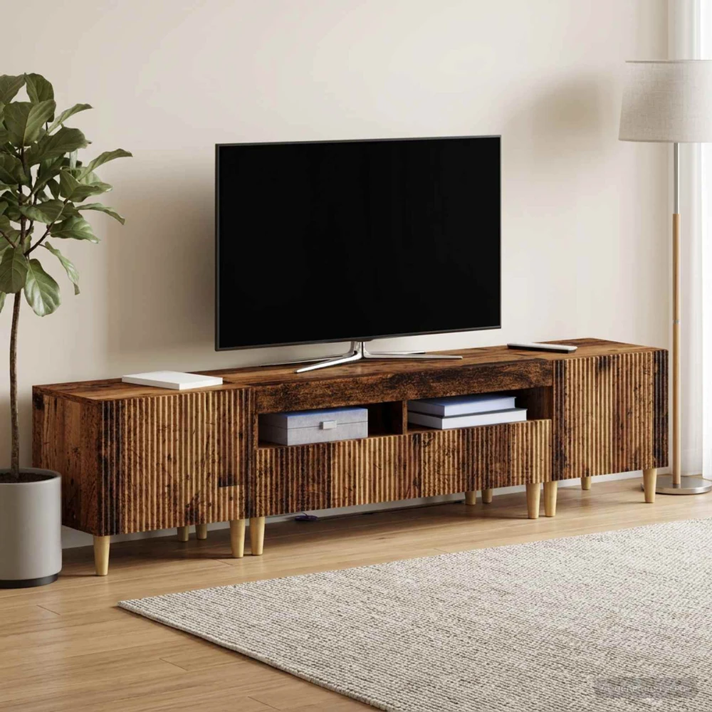 TV staliukas 3 dalių LED televizoriaus spintelė ARNHEM 3 vnt.