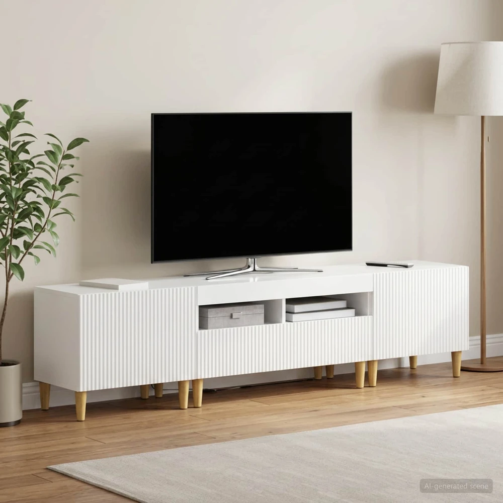 TV staliukas 3 dalių LED televizoriaus spintelė ARNHEM 3 vnt.