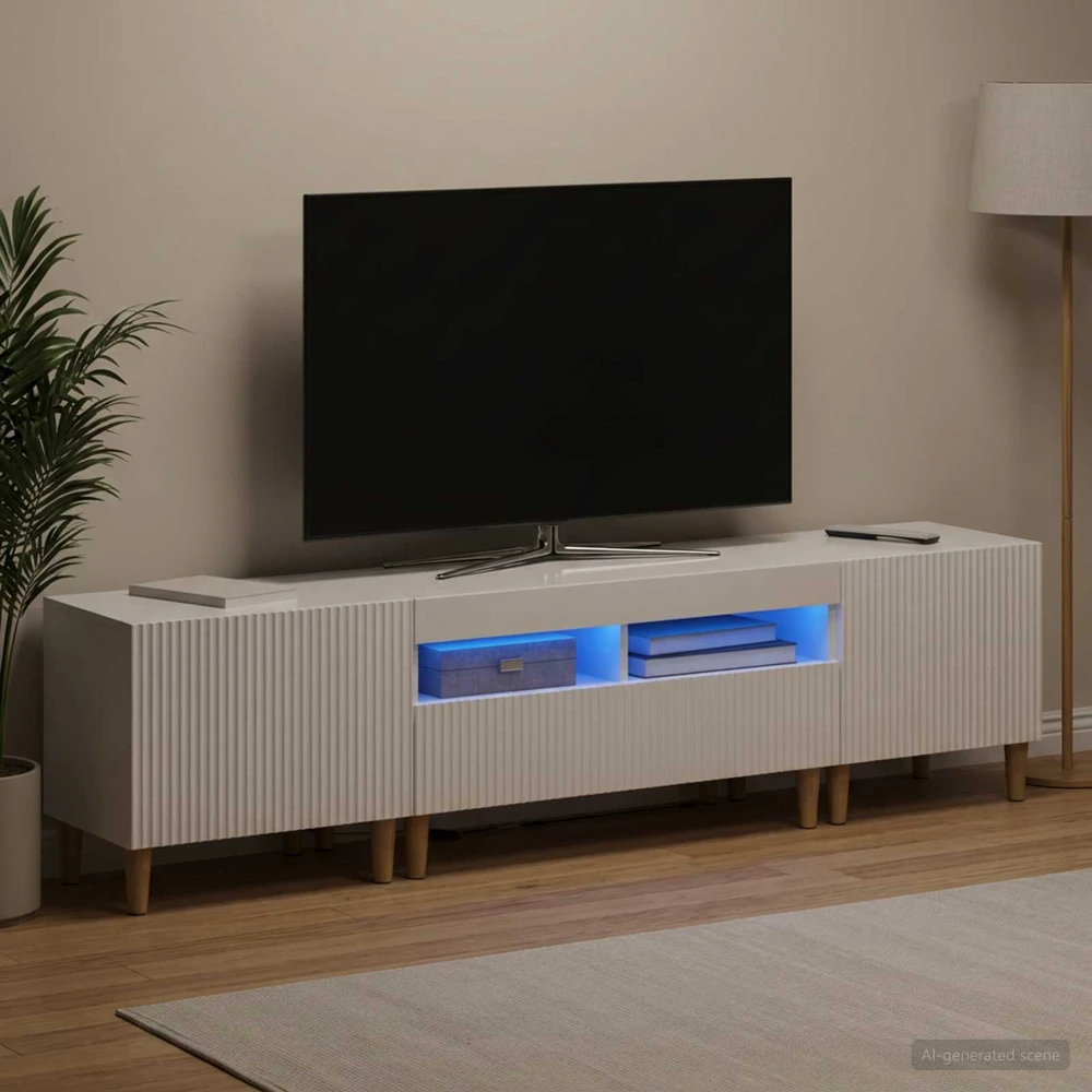 TV staliukas 3 dalių LED televizoriaus spintelė ARNHEM 3 vnt.