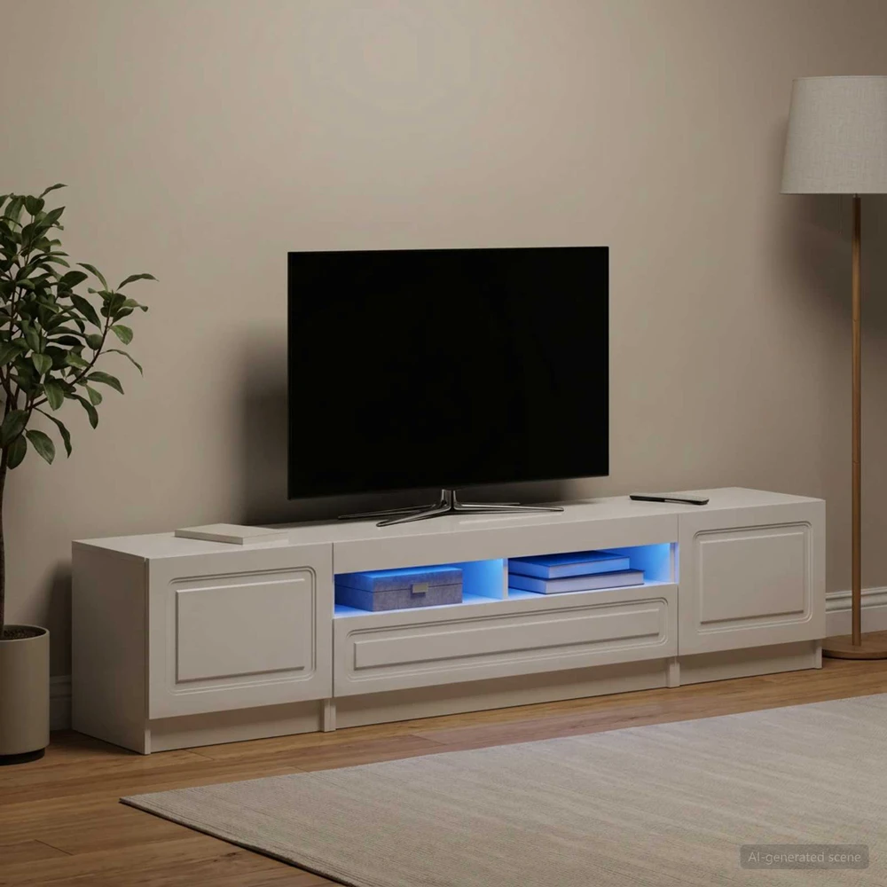 TV staliukas 5 dalių LED televizoriaus stovas UTRECHT 3 vnt.