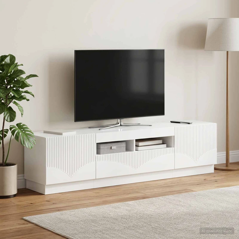 TV staliukas 3 dalių LED televizoriaus spintelė HOORN 3 vnt.