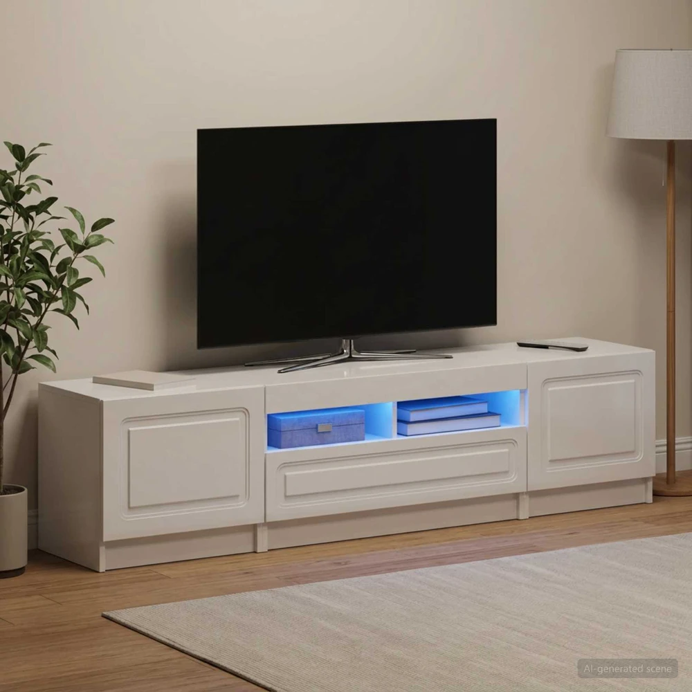 TV staliukas 5 dalių LED televizoriaus stovas UTRECHT 3 vnt.