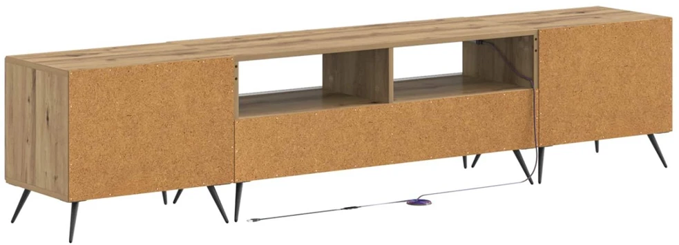 TV staliukas 5 dalių LED televizoriaus stovas Artisano ąžuolo