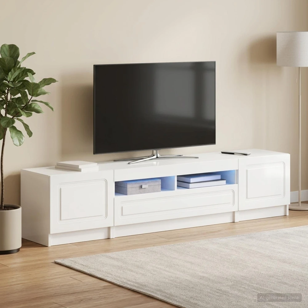 TV staliukas 5 dalių LED televizoriaus stovas UTRECHT 3 vnt.