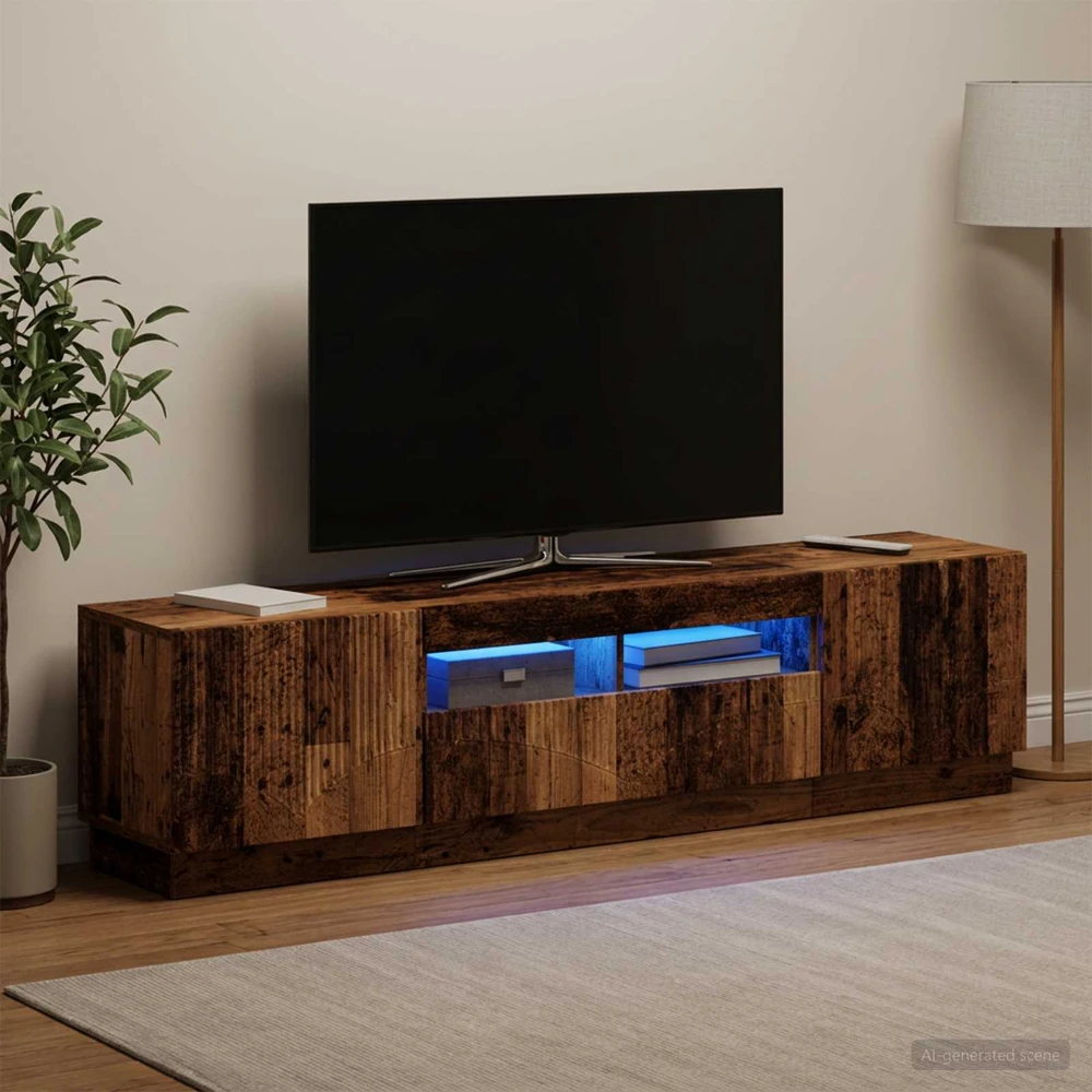 TV staliukas 3 dalių LED televizoriaus spintelė HOORN 3 vnt.
