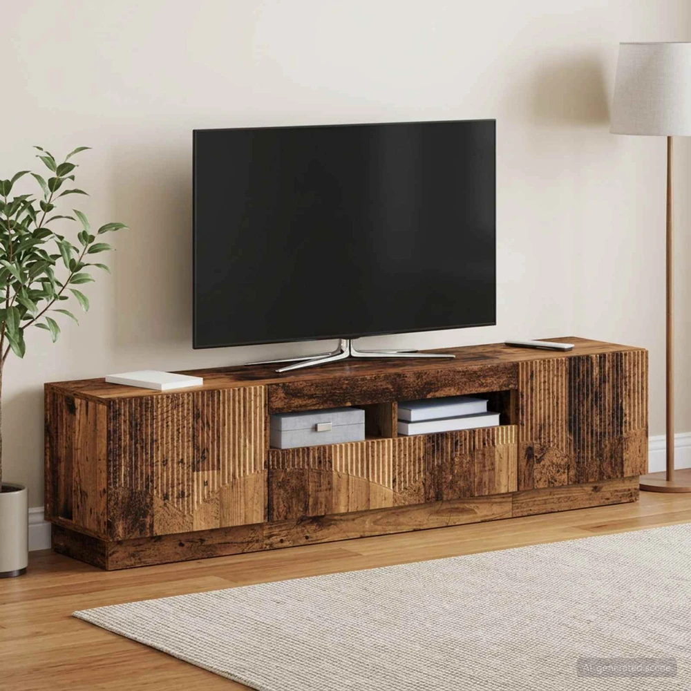 TV staliukas 3 dalių LED televizoriaus spintelė HOORN 3 vnt.