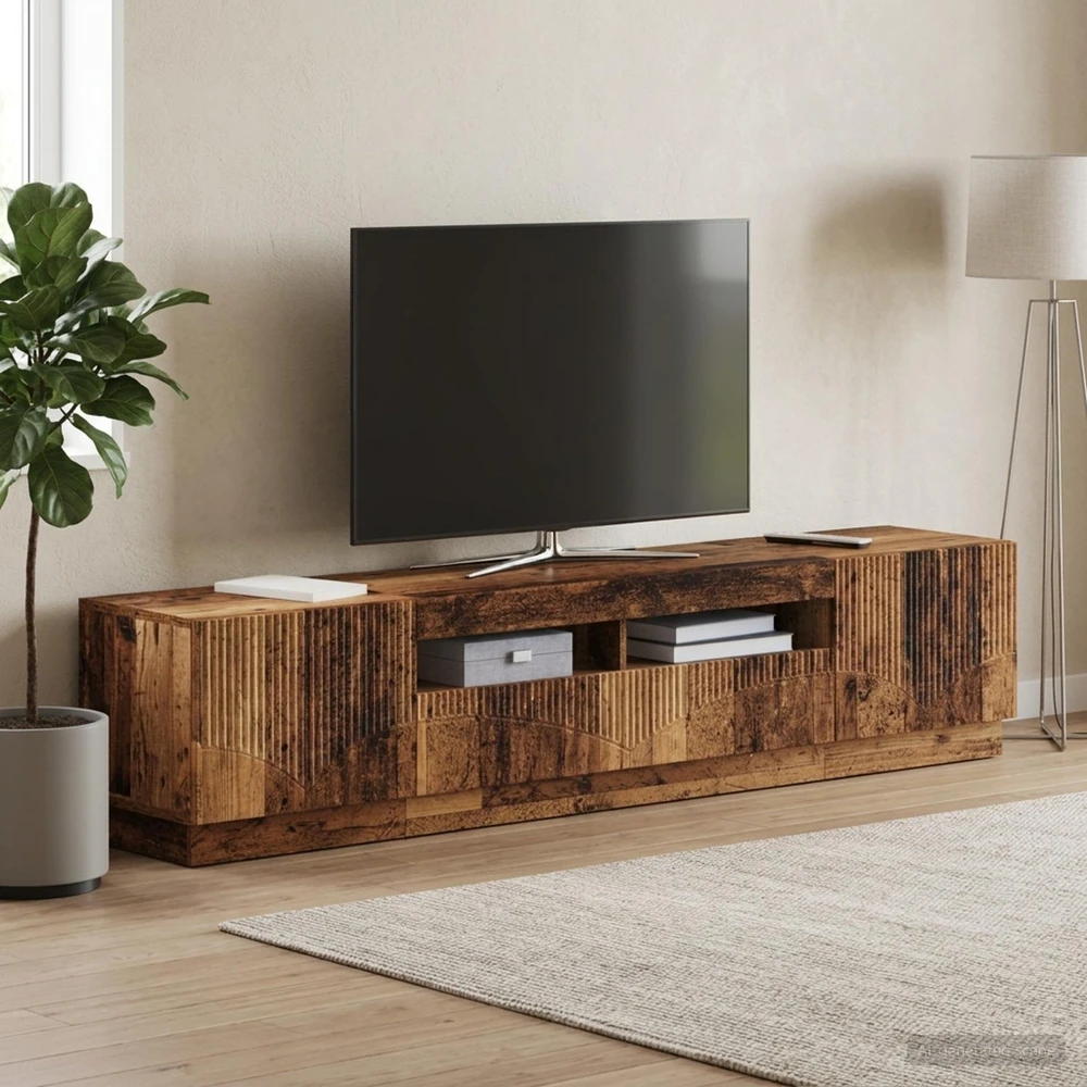 TV staliukas 3 dalių LED televizoriaus spintelė HOORN 3 vnt.