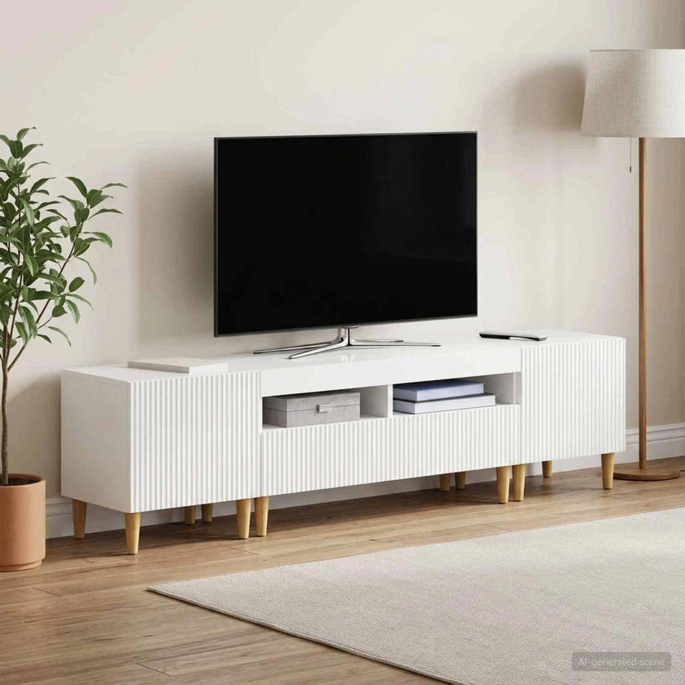 TV staliukas 3 dalių LED televizoriaus spintelė ARNHEM 3 vnt.