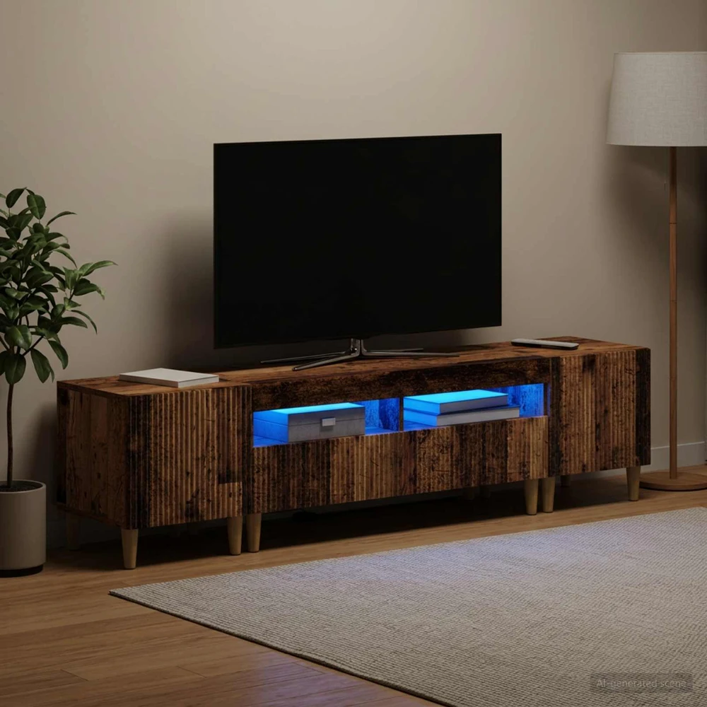 TV staliukas 3 dalių LED televizoriaus spintelė ARNHEM 3 vnt.
