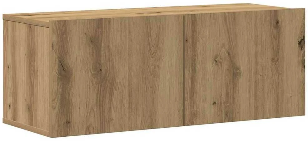 TV staliukas 7 dalių sieninis televizoriaus spintelės komplektas Artisan Oak