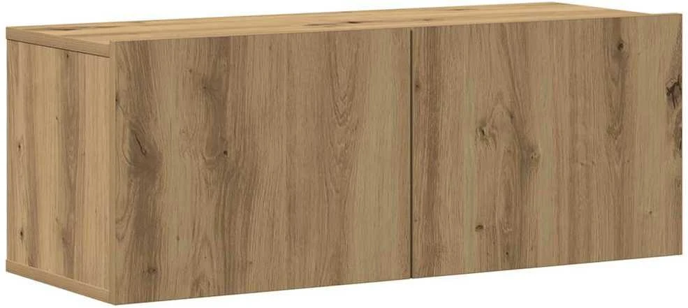TV staliukas 8 dalių sieninis televizoriaus spintelės komplektas Artisan Oak