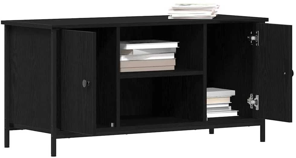 TV staliukas Televizoriaus spintelė 100 x 40 x 50 cm juoda ąžuolo