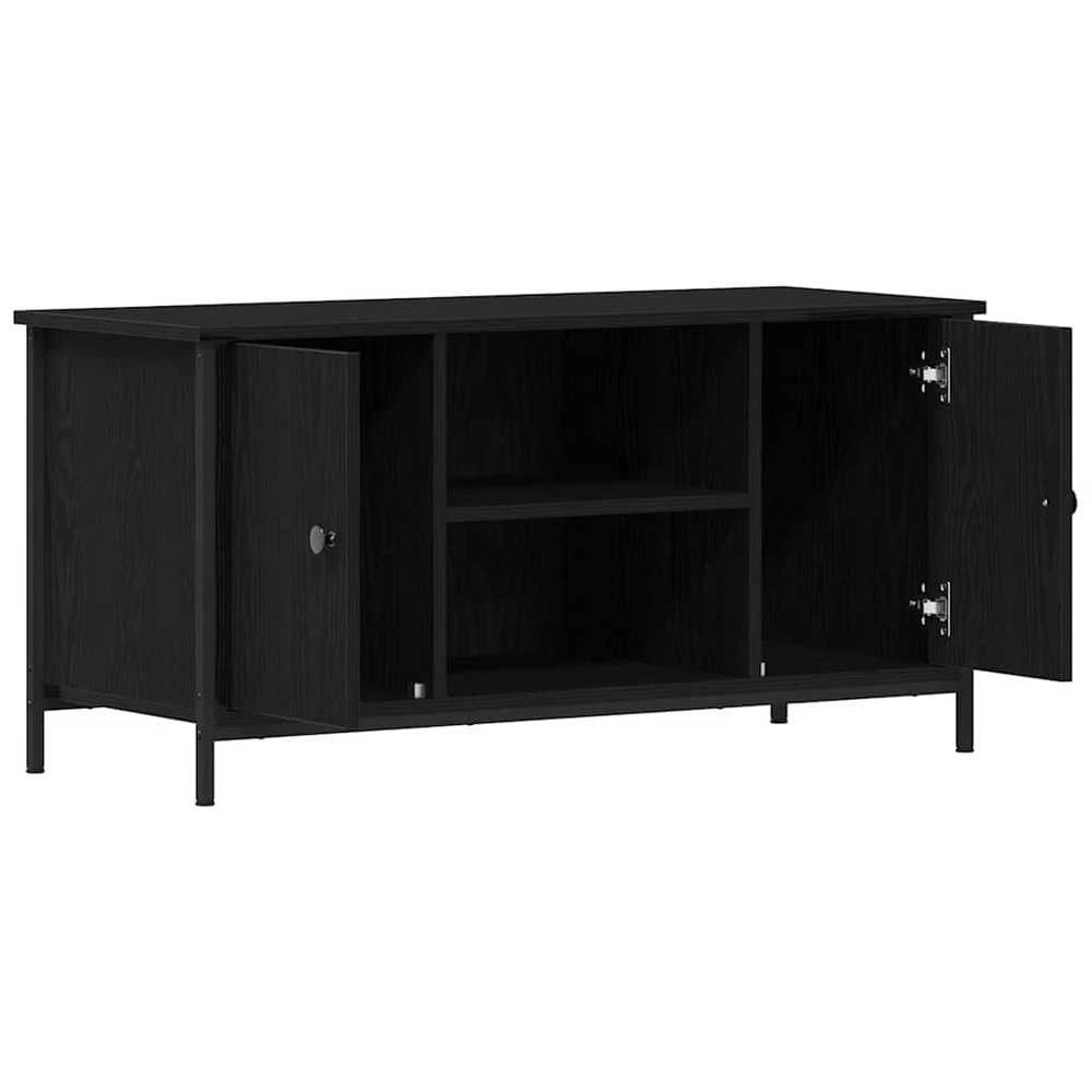 TV staliukas Televizoriaus spintelė 100 x 40 x 50 cm juoda ąžuolo