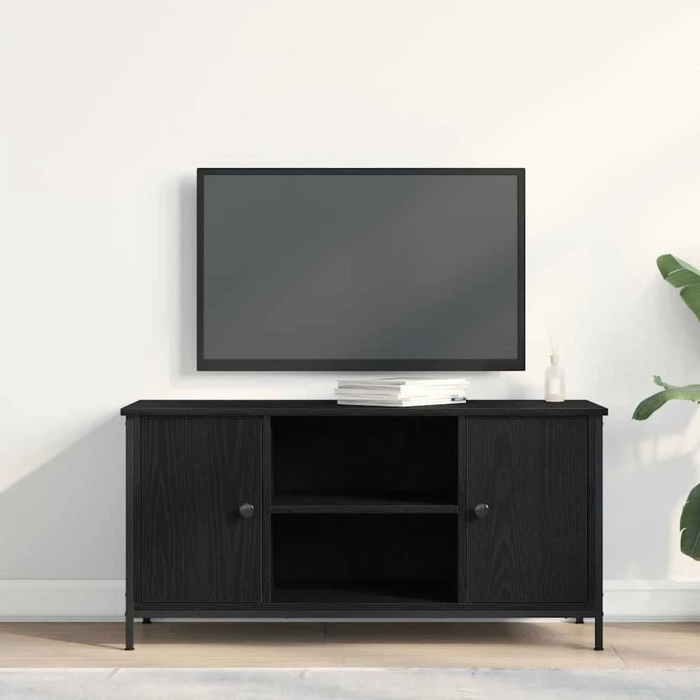 TV staliukas Televizoriaus spintelė 100 x 40 x 50 cm juoda ąžuolo