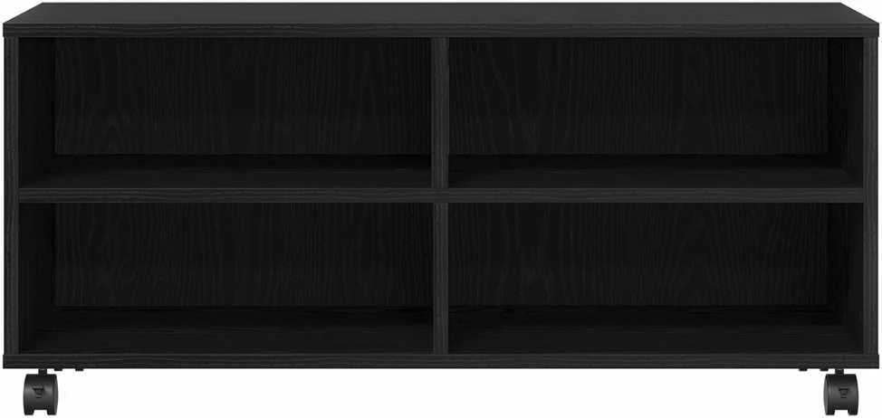 TV staliukas Televizoriaus spintelė 90 x 35 x 40.5 cm Juoda Apdirbta mediena