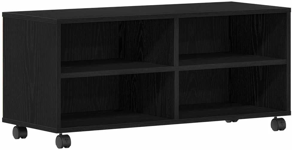 TV staliukas Televizoriaus spintelė 90 x 35 x 40.5 cm Juoda Apdirbta mediena