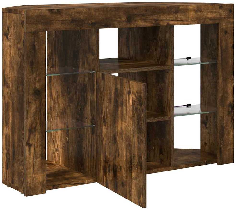 TV staliukas Kampinė LED televizoriaus spinta 100x40x68cm Rūkyta ąžuolas