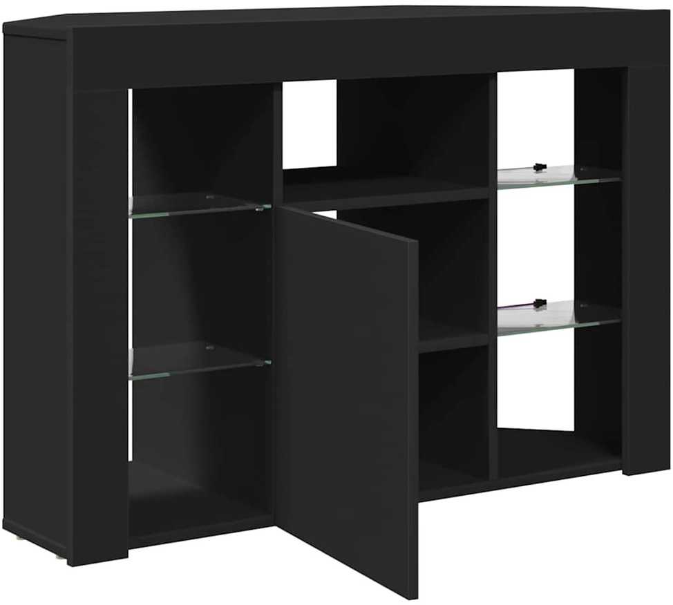 TV staliukas Kampinė LED televizoriaus spinta 100x40x68cm Juoda
