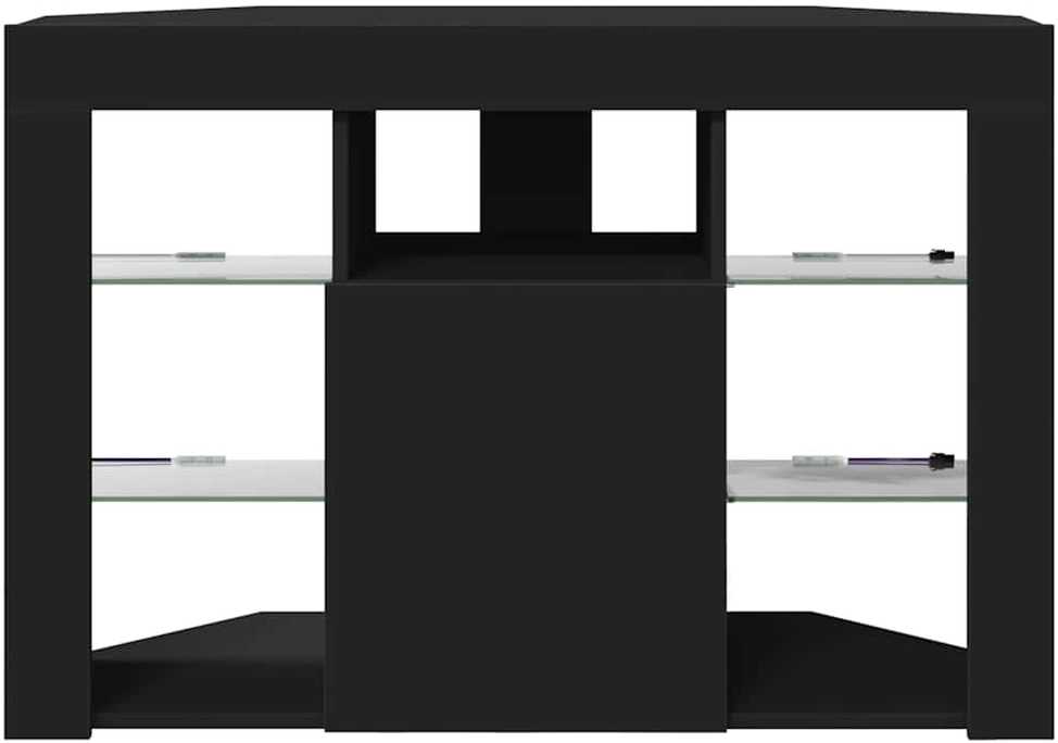 TV staliukas Kampinė LED televizoriaus spinta 100x40x68cm Juoda