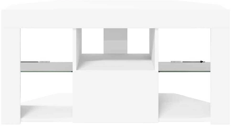 TV staliukas Kampinė LED televizoriaus spinta 100 x 40 x 50 cm Balta